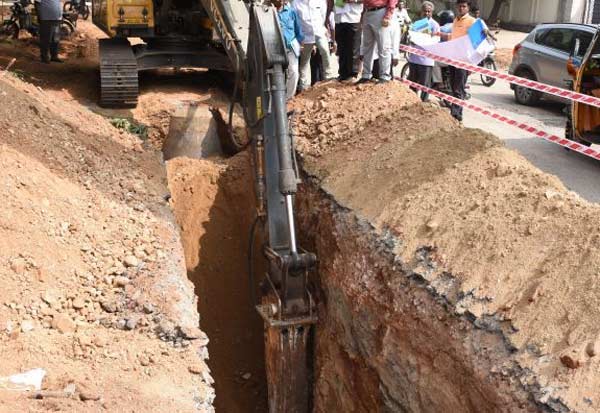 jcb sewer work