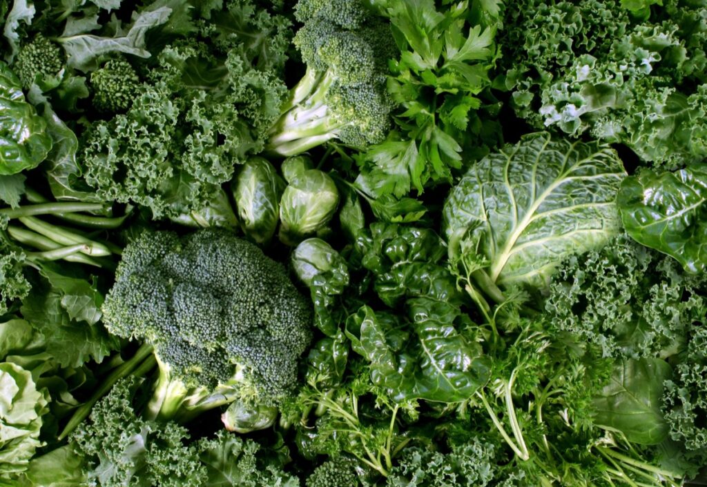 green leafy vegetables 