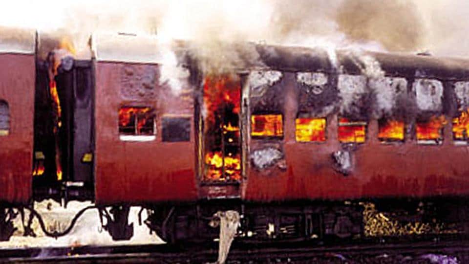 train burning case