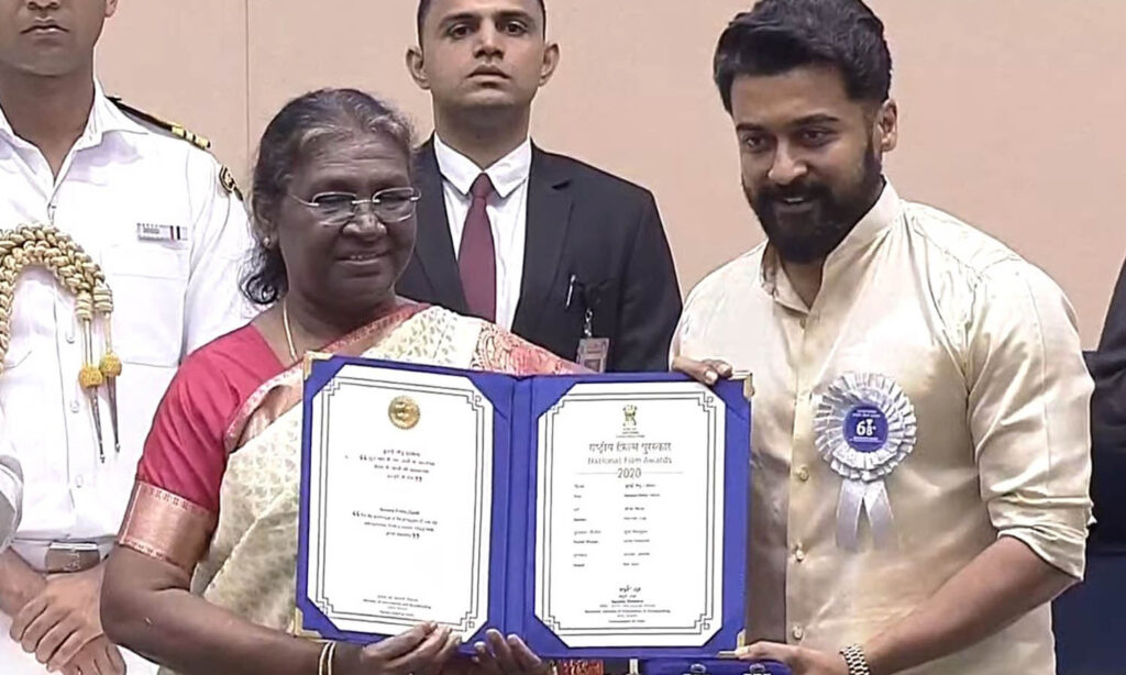 தேசிய விருது பெற்ற சூர்யா – ஜோதிகா தம்பதியினர்!