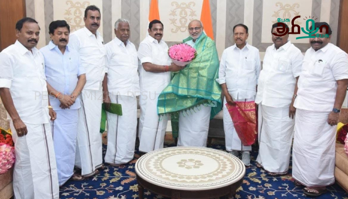 குடியரசு துணைத் தலைவர் C.P.ராதாகிருஷ்ணனை எடப்பாடி பழனிசாமி சந்தித்து வாழ்த்து